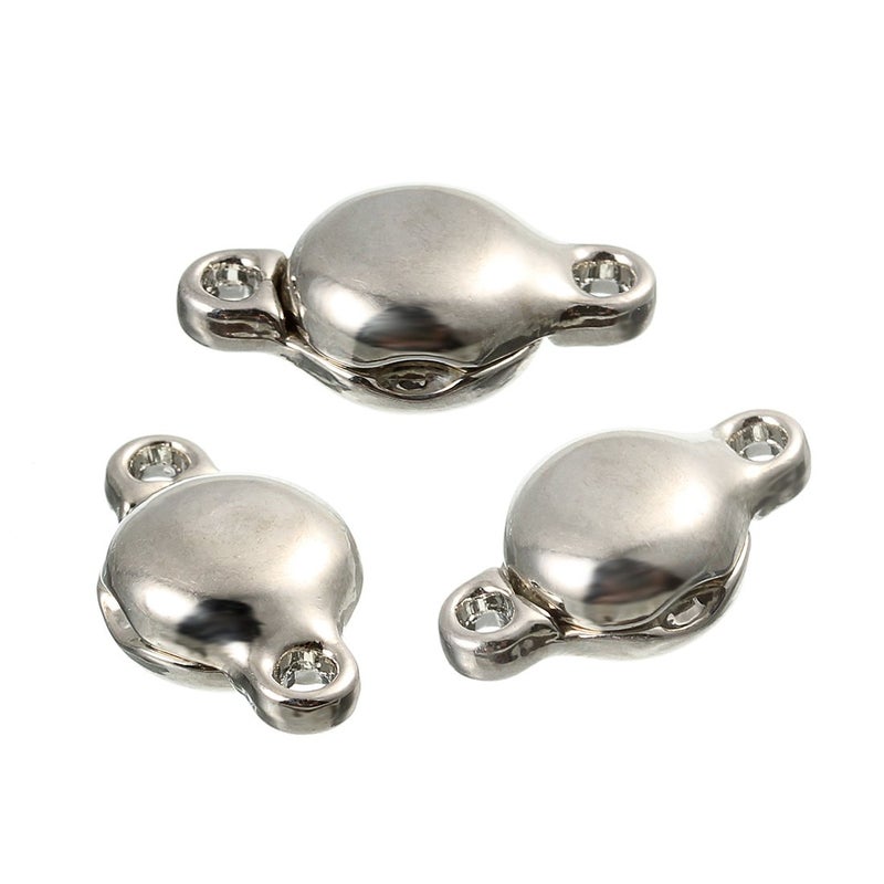 Linsoir Beads Brass Made Round Magnetic Clasps Stronger Magnetic Closure for Necklace Bracelet and Chain Keep Your Jewelry Secure 10 Sets/lot - Image 2